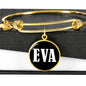 Eva v01w - 18k Gold Finished Bangle Bracelet