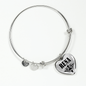Rena v01 - Heart Pendant Bangle Bracelet