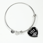 Lela v02 - Heart Pendant Bangle Bracelet