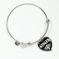 Ginger v03 - Heart Pendant Bangle Bracelet