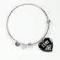 Tami v02 - Heart Pendant Bangle Bracelet