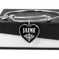 Jaime v02 - Heart Pendant Bangle Bracelet