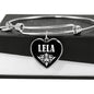 Lela v02 - Heart Pendant Bangle Bracelet