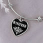 Winifred v02 - Heart Pendant Bangle Bracelet