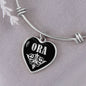 Ora v02 - Heart Pendant Bangle Bracelet