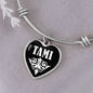 Tami v03 - Heart Pendant Bangle Bracelet