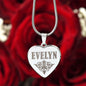 Evelyn - Engraved Heart Pendant Necklace