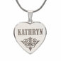 Kathryn - Engraved Heart Pendant Necklace
