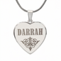 Darrah - Engraved Heart Pendant Necklace