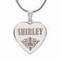 Shirley - Engraved Heart Pendant Necklace