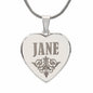 Jane - Engraved Heart Pendant Necklace