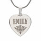 Emily - Engraved Heart Pendant Necklace