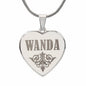 Wanda - Engraved Heart Pendant Necklace