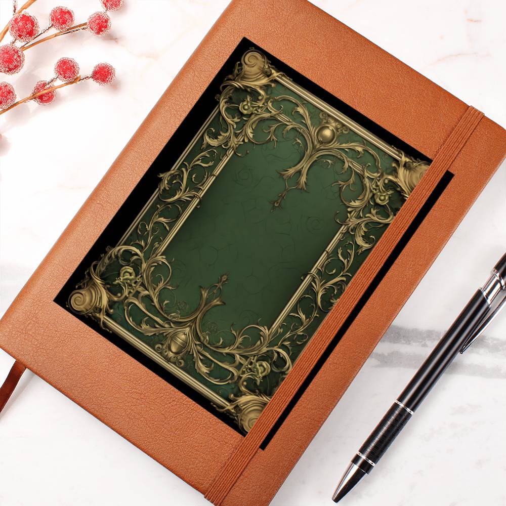 Ornate Gold Cover 072 - Vegan Leather Journal