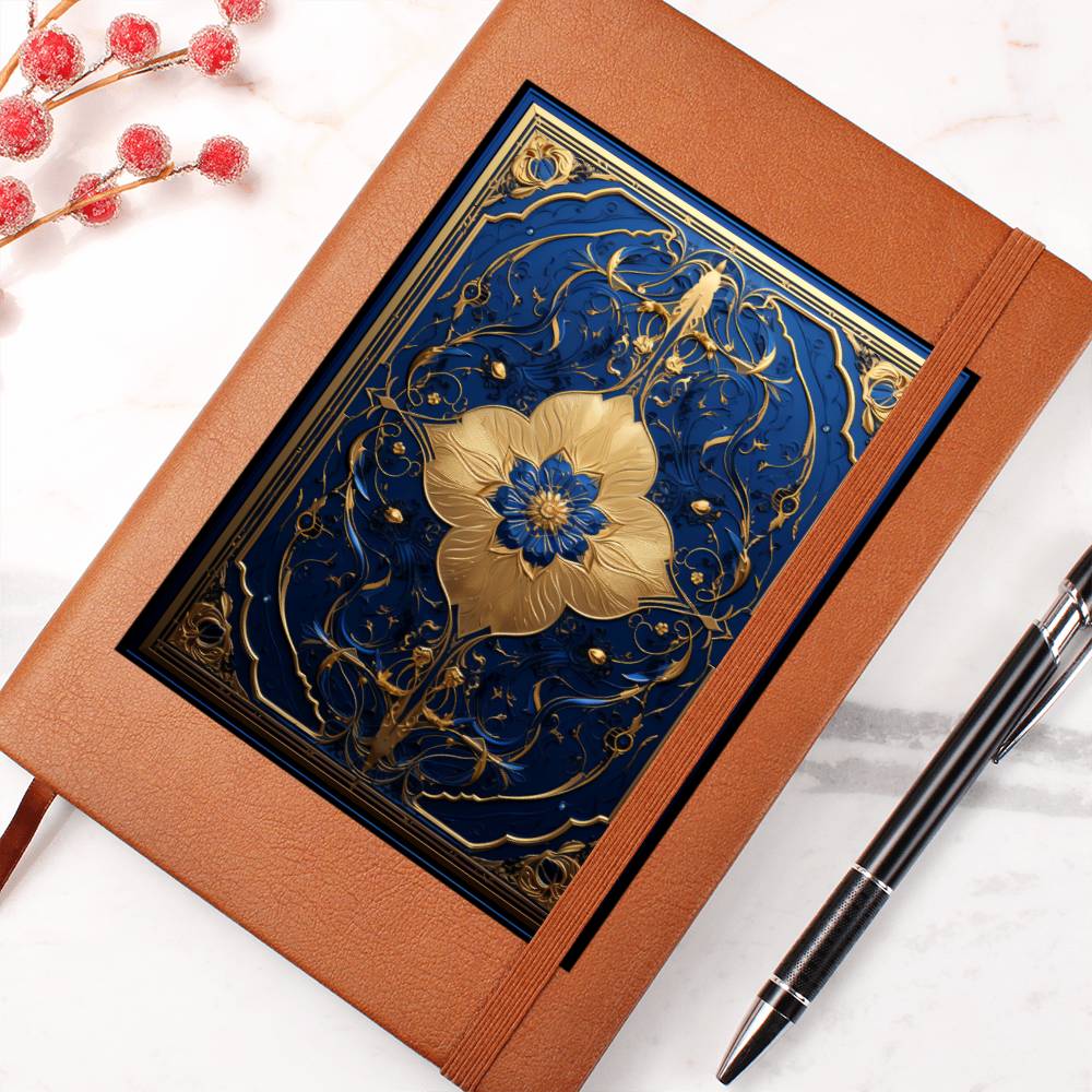 Ornate Gold Cover 020 - Vegan Leather Journal