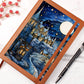 Christmas Stained Glass Design 010 - Vegan Leather Journal