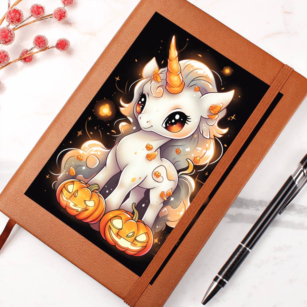 Cute Unicorn 089 - Vegan Leather Journal