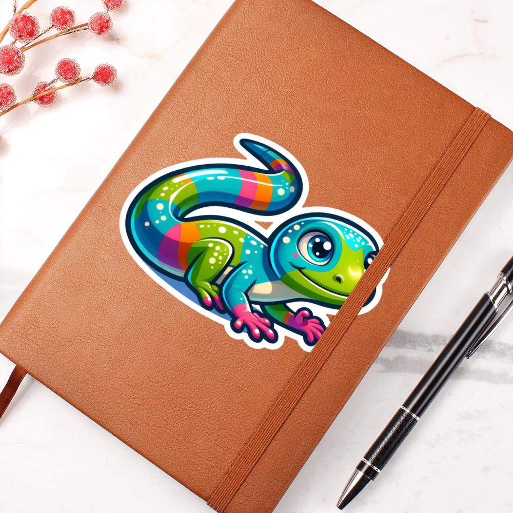 Cute Lizard sticker 87 - Vegan Leather Journal