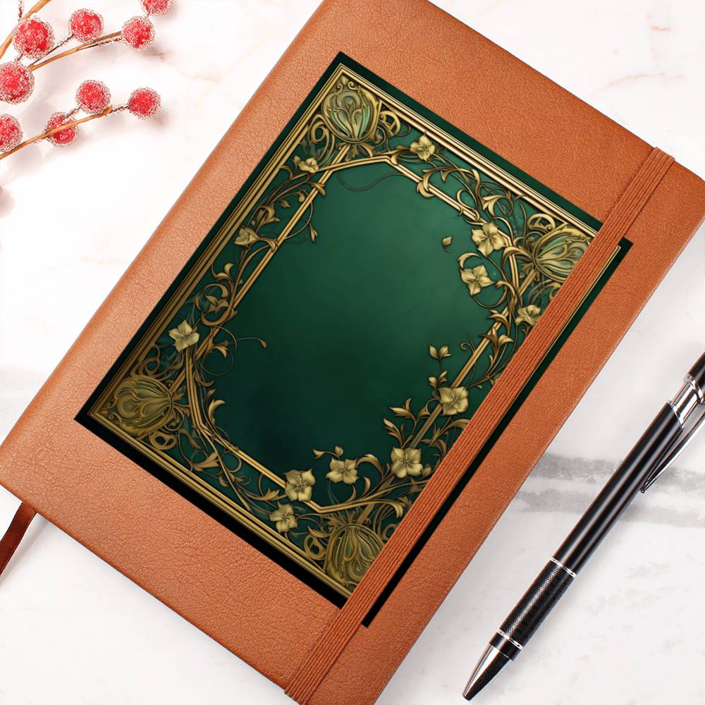 Ornate Gold Cover 034 - Vegan Leather Journal