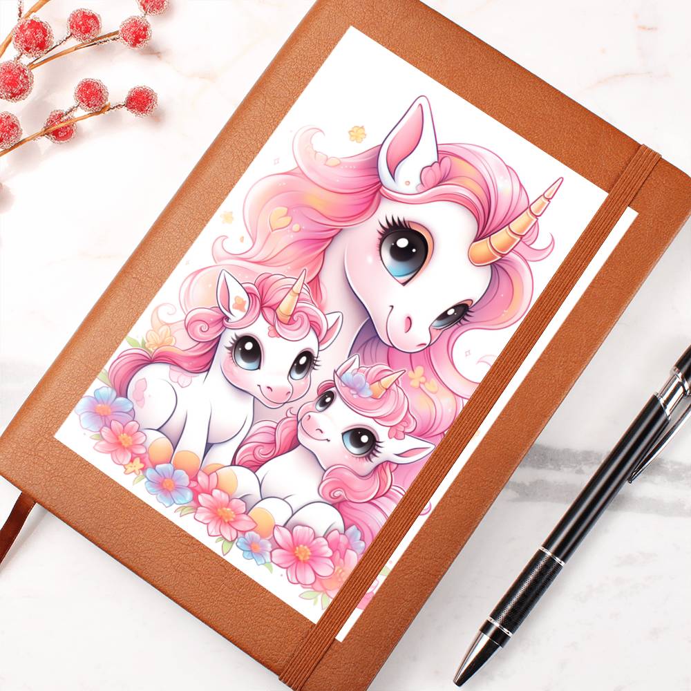 Cute Unicorn 050 - Vegan Leather Journal