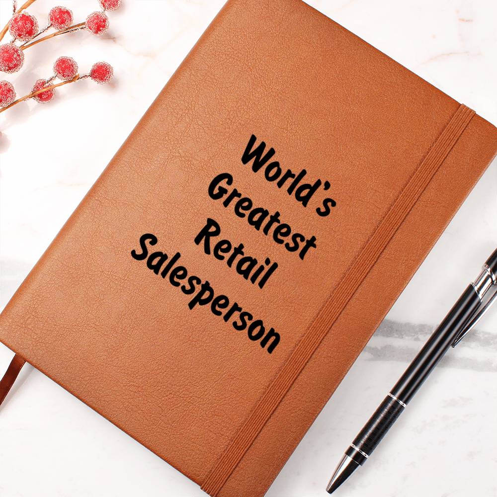 World's Greatest Retail Salesperson v1 - Vegan Leather Journal