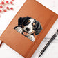 Appenzeller Sennenhund Peeking - Vegan Leather Journal