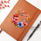 Floral Flower Wreath 133 - Vegan Leather Journal