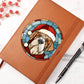 Dog Stained Glass Christmas Design 006 - Vegan Leather Journal