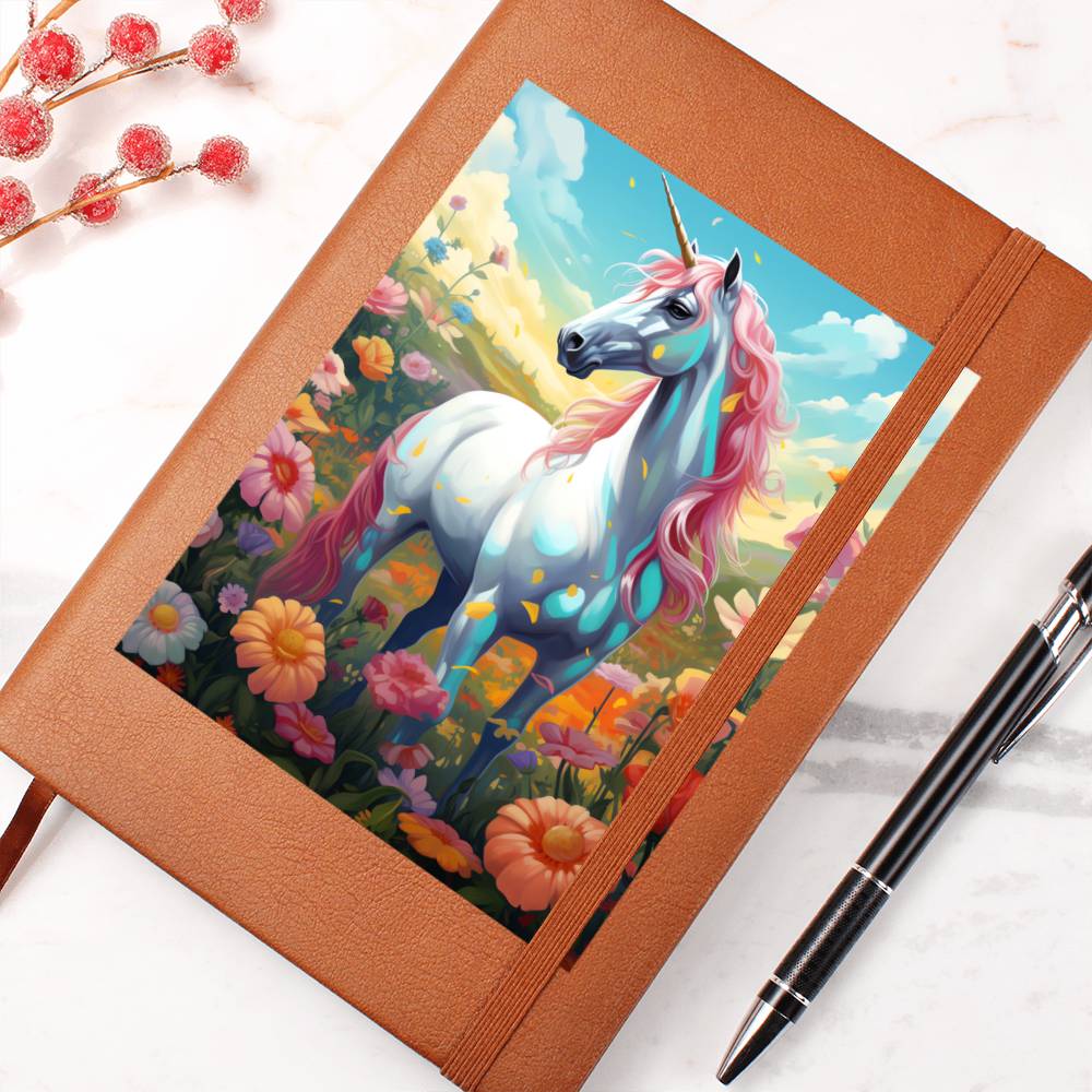 Cute Unicorn 040 - Vegan Leather Journal