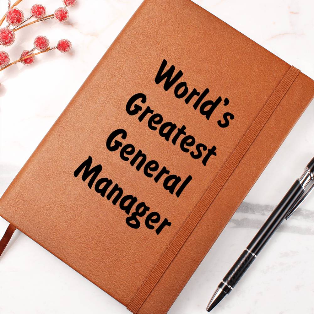 World's Greatest General Manager v1 - Vegan Leather Journal