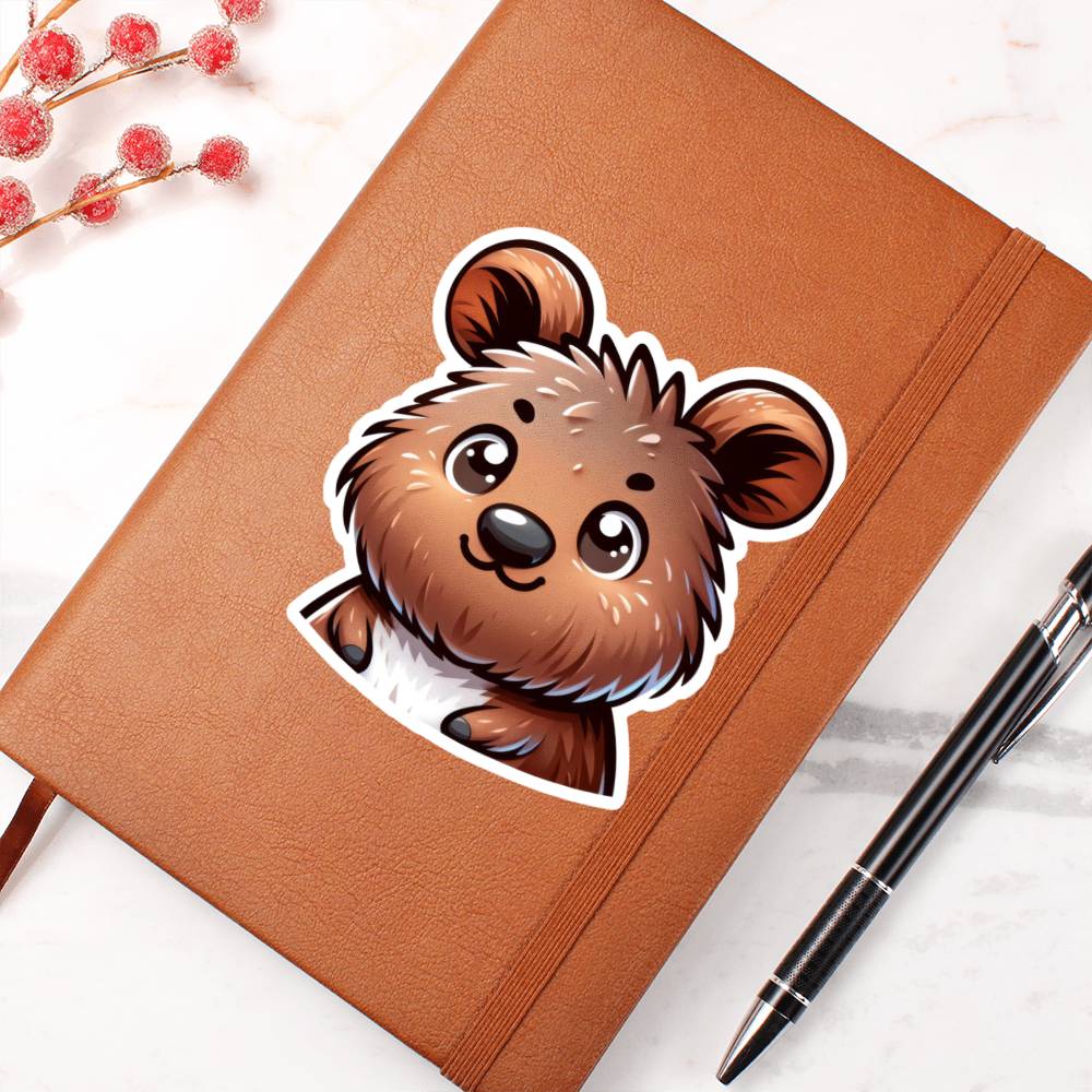 Cute Quokka sticker 136 - Vegan Leather Journal