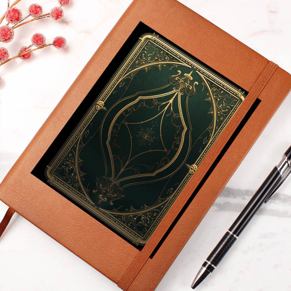 Ornate Gold Cover 047 - Vegan Leather Journal