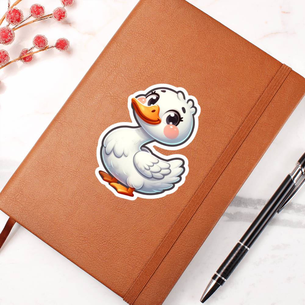Cute Goose sticker 62 - Vegan Leather Journal