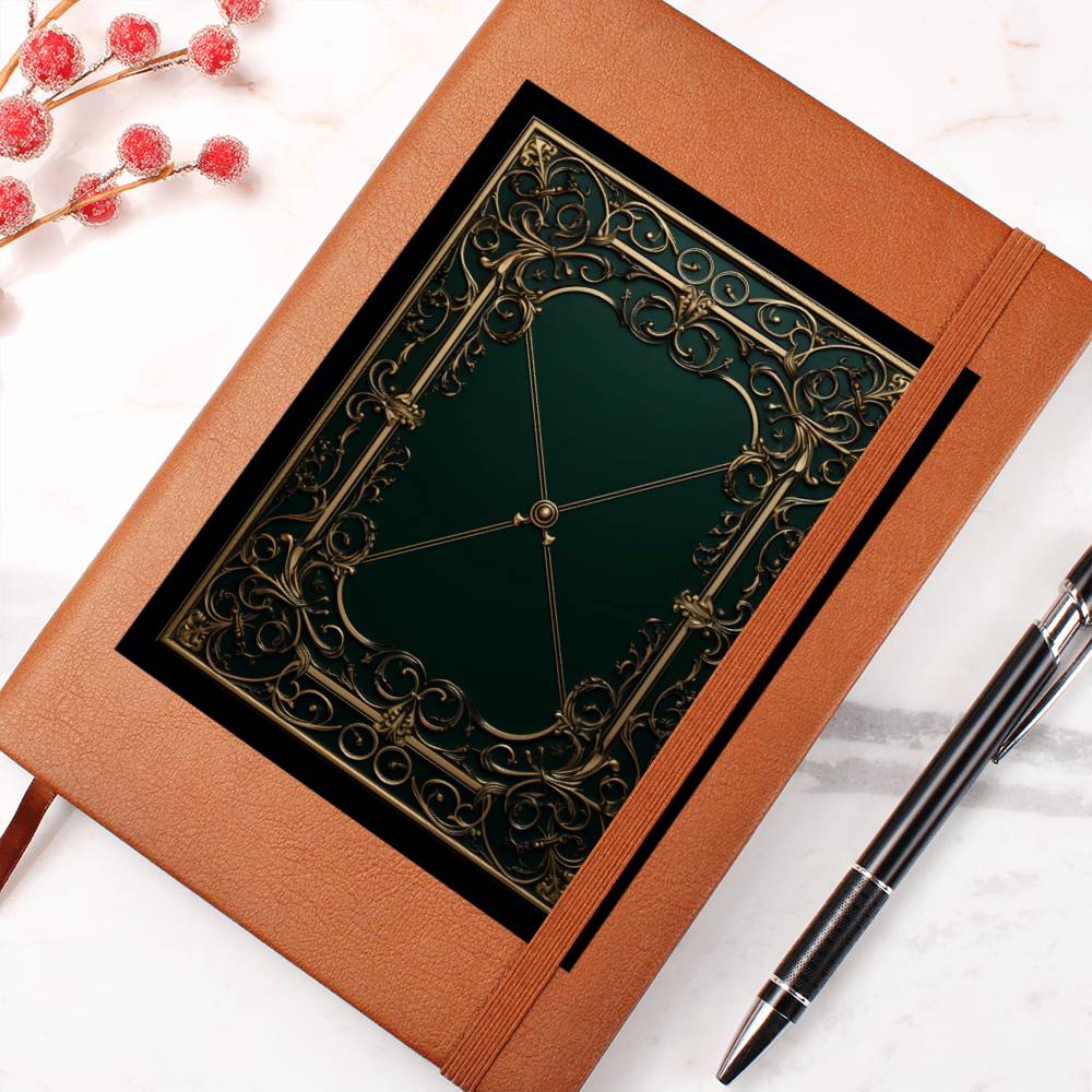 Ornate Gold Cover 046 - Vegan Leather Journal