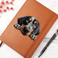 Bluetick Coonhound Peeking - Vegan Leather Journal