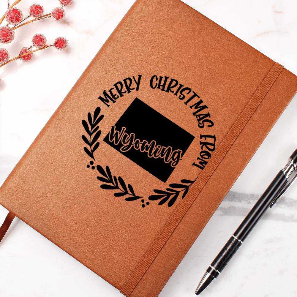Merry Christmas From Wyoming - Vegan Leather Journal