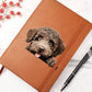 Spanish Water Dog Peeking - Vegan Leather Journal