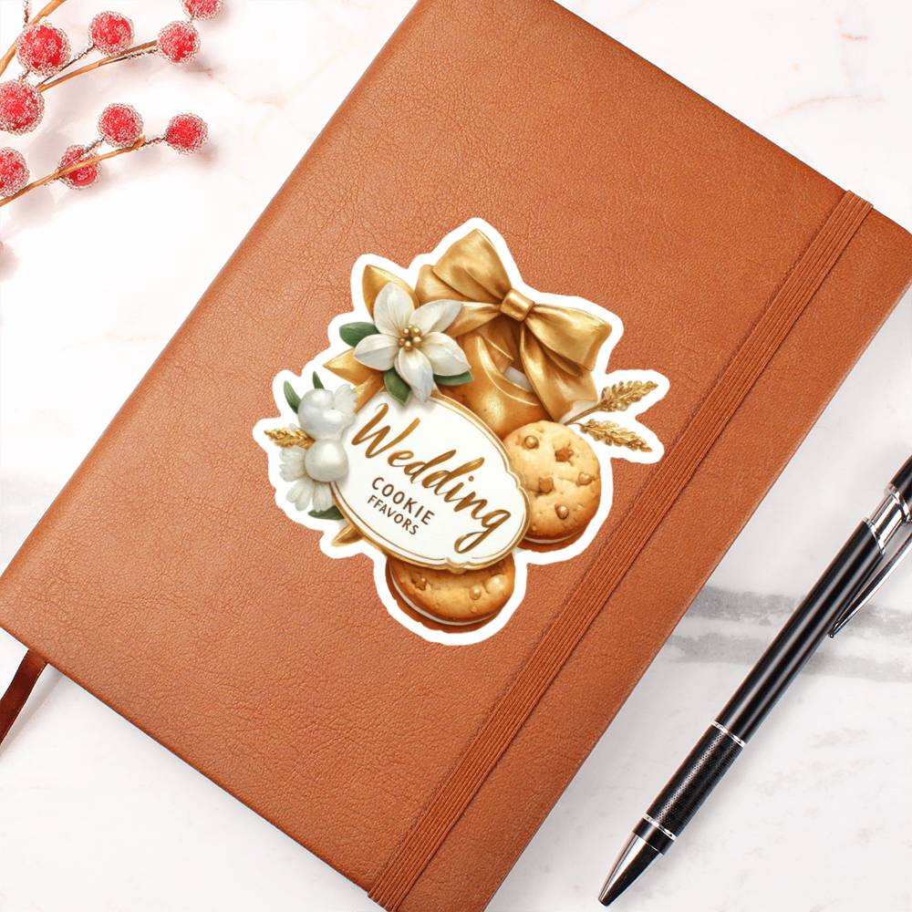 Luxury Wedding Decor Sticker 076 - Vegan Leather Journal