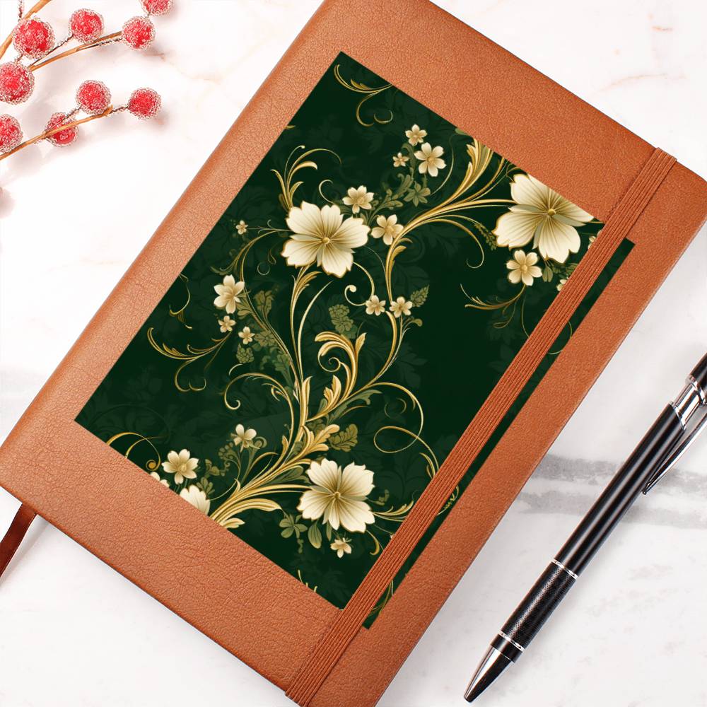 Ornate Gold Cover 082 - Vegan Leather Journal