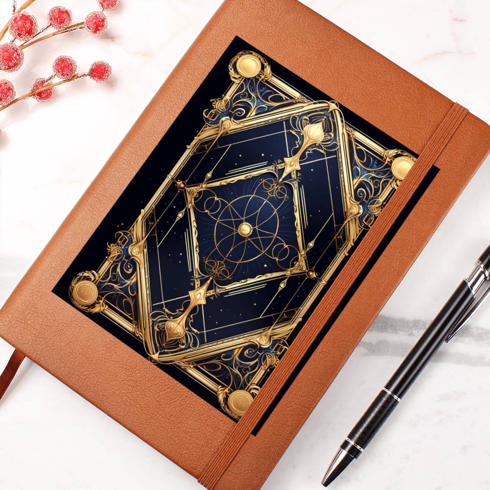 Ornate Gold Cover 002 - Vegan Leather Journal