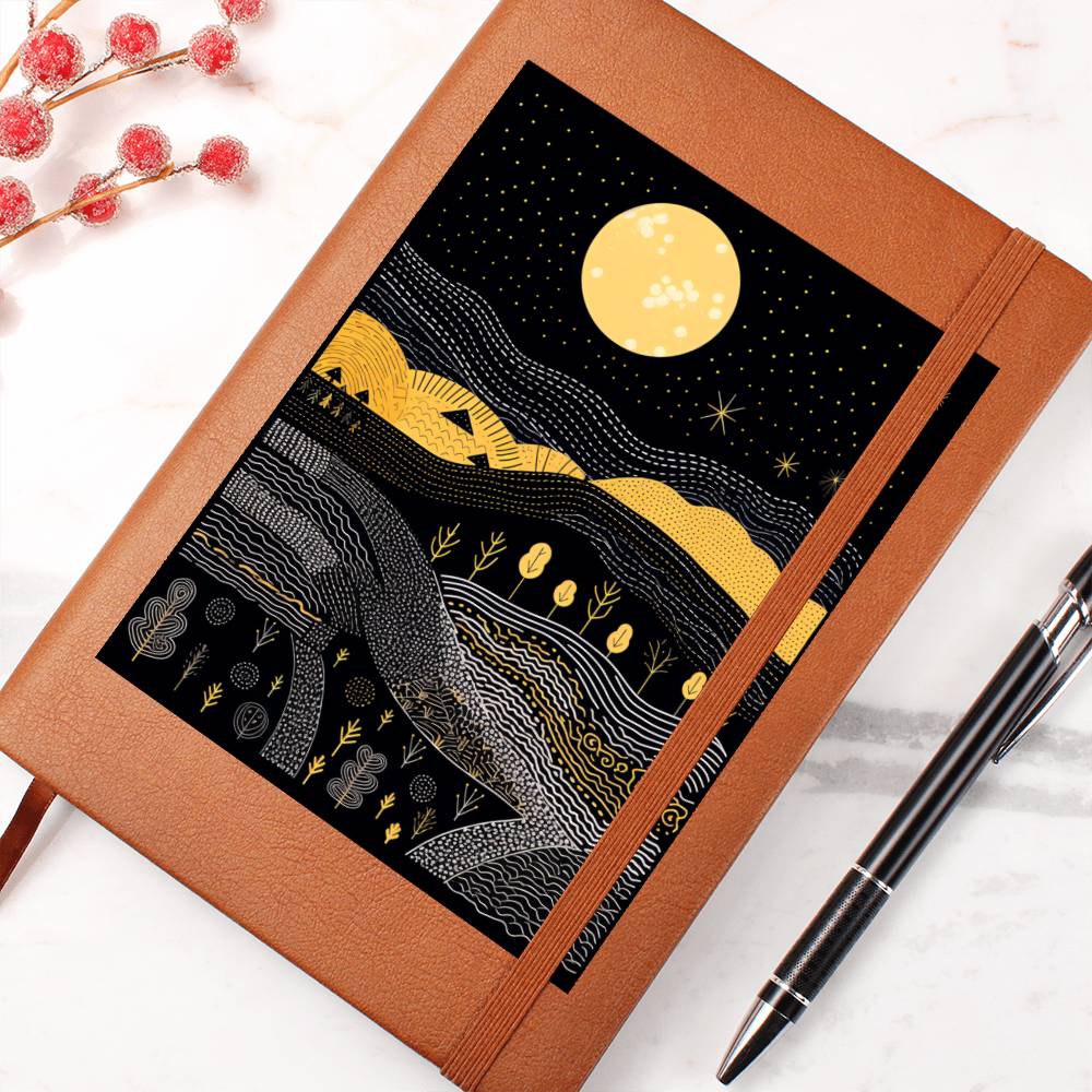 Minimalist BOHO Art 054 - Vegan Leather Journal