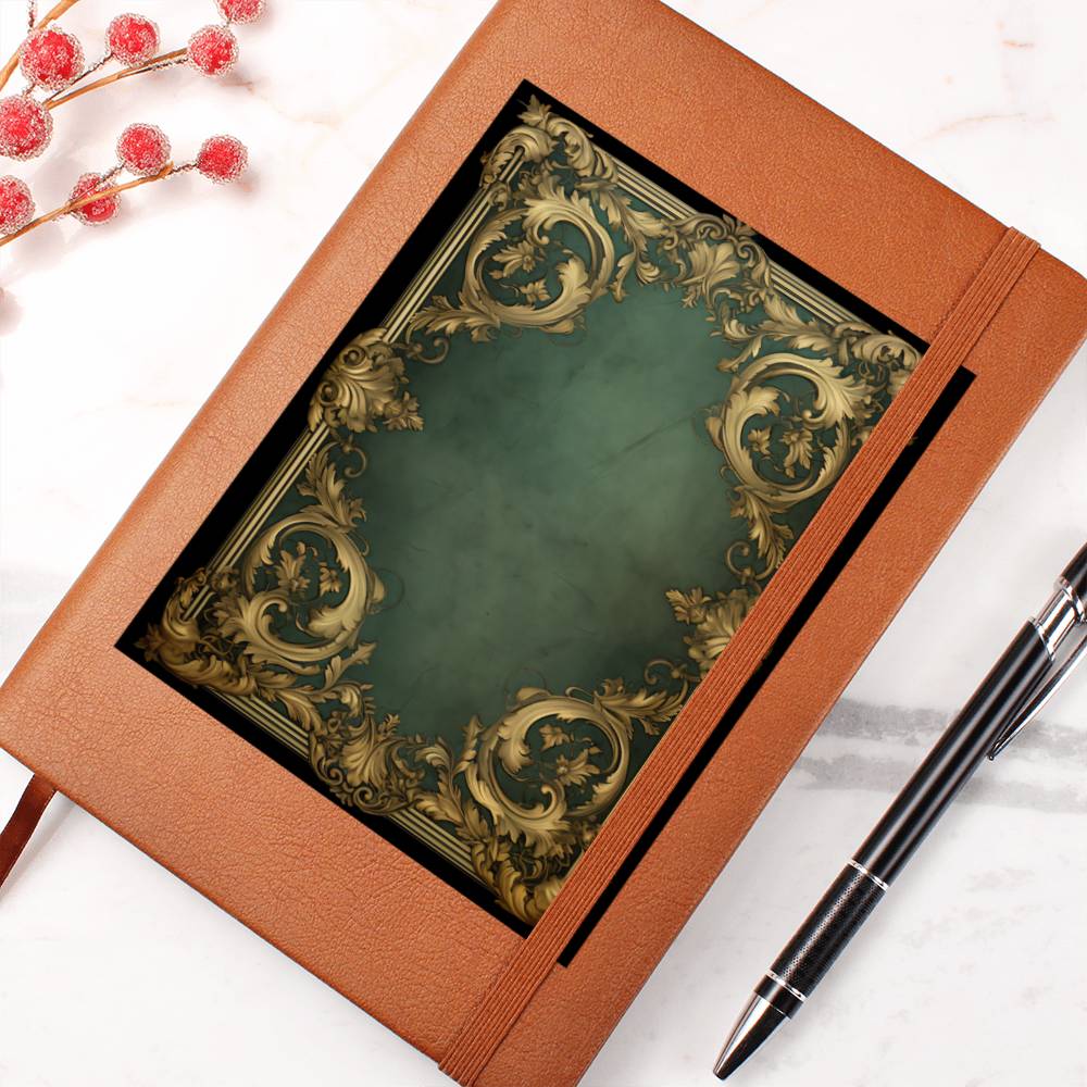 Ornate Gold Cover 033 - Vegan Leather Journal