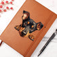 Doberman Pinscher Peeking - Vegan Leather Journal