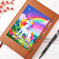 Cute Unicorn 058 - Vegan Leather Journal