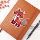 Cute Red Wolf sticker 142 - Vegan Leather Journal