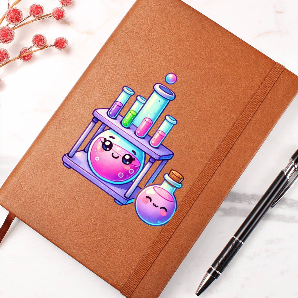 Cute Back to School Sticker 074 - Vegan Leather Journal