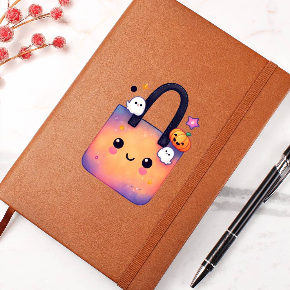 Cute Halloween Sticker 010 - Vegan Leather Journal