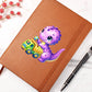 Colorful Baby Dinosaur 103 - Vegan Leather Journal