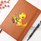 Colorful Baby Dinosaur 017 - Vegan Leather Journal