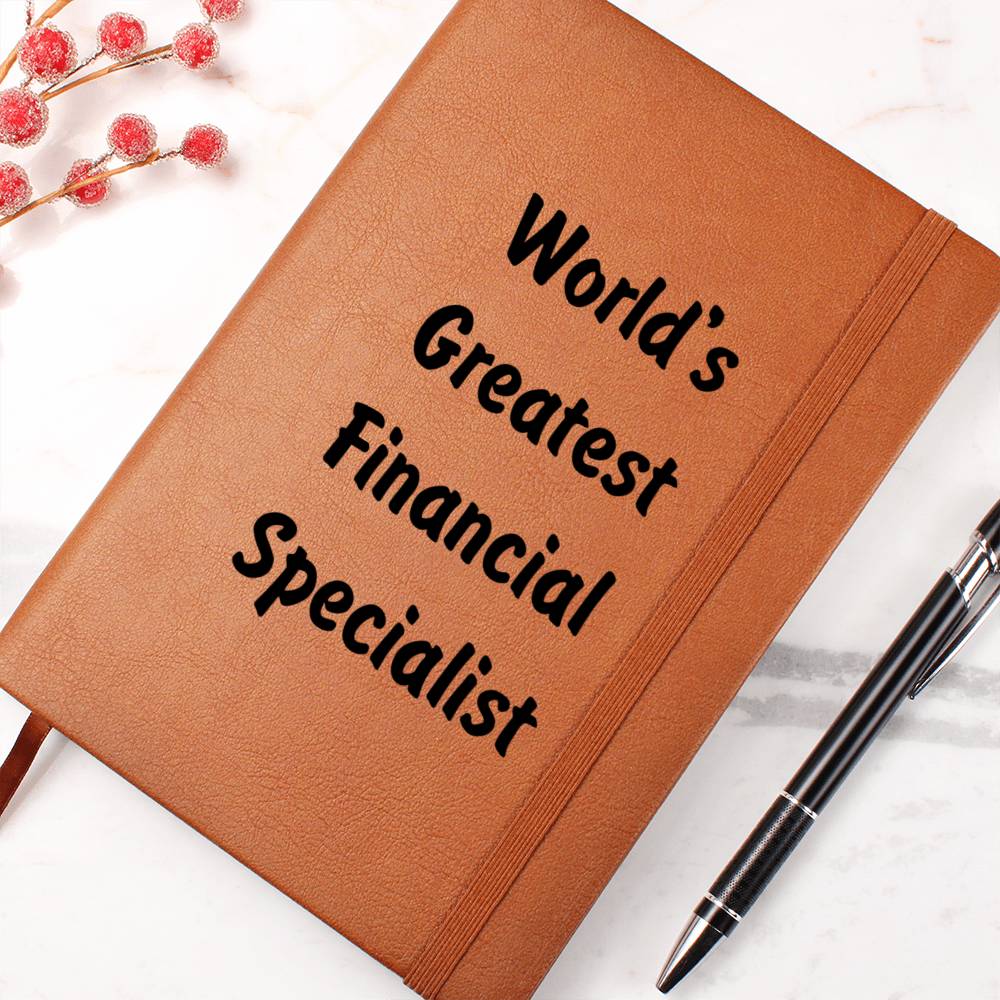 World's Greatest Financial Specialist v1 - Vegan Leather Journal